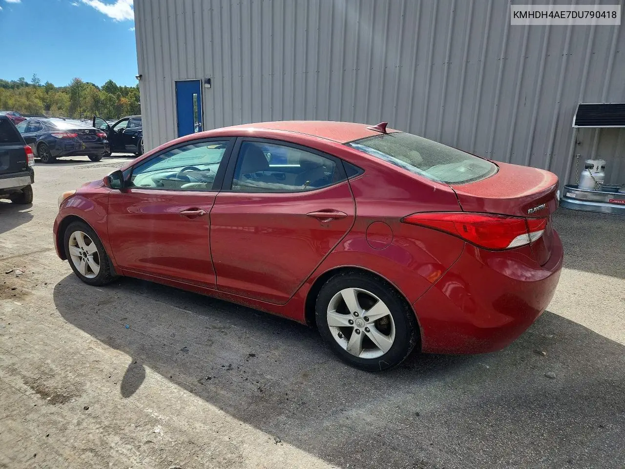 2013 HYUNDAI ELANTRA VIN KMHDH4AE7DU790418 — фото 2