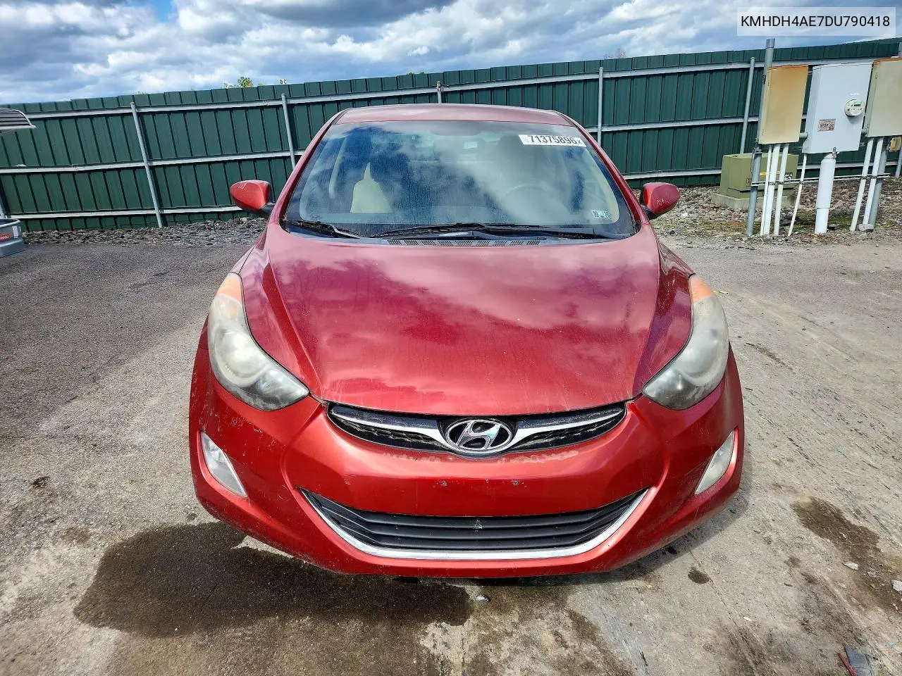 2013 HYUNDAI ELANTRA VIN KMHDH4AE7DU790418 — фото 5