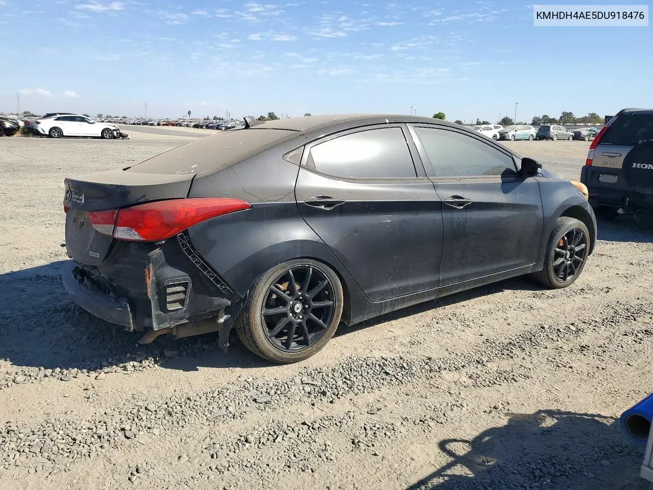 2013 HYUNDAI ELANTRA VIN KMHDH4AE5DU918476 — фото 3