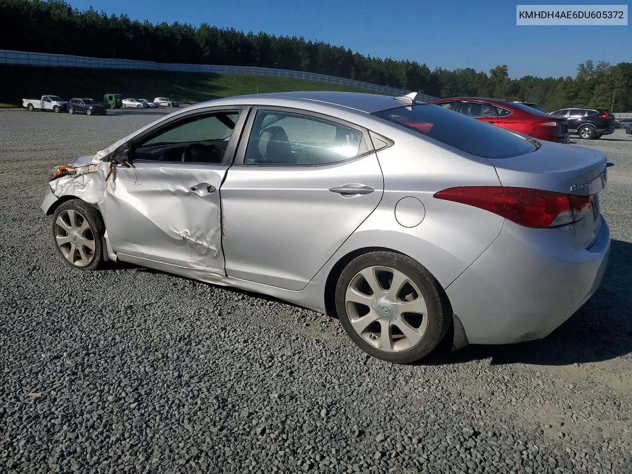 2013 HYUNDAI ELANTRA VIN KMHDH4AE6DU605372 — фото 2