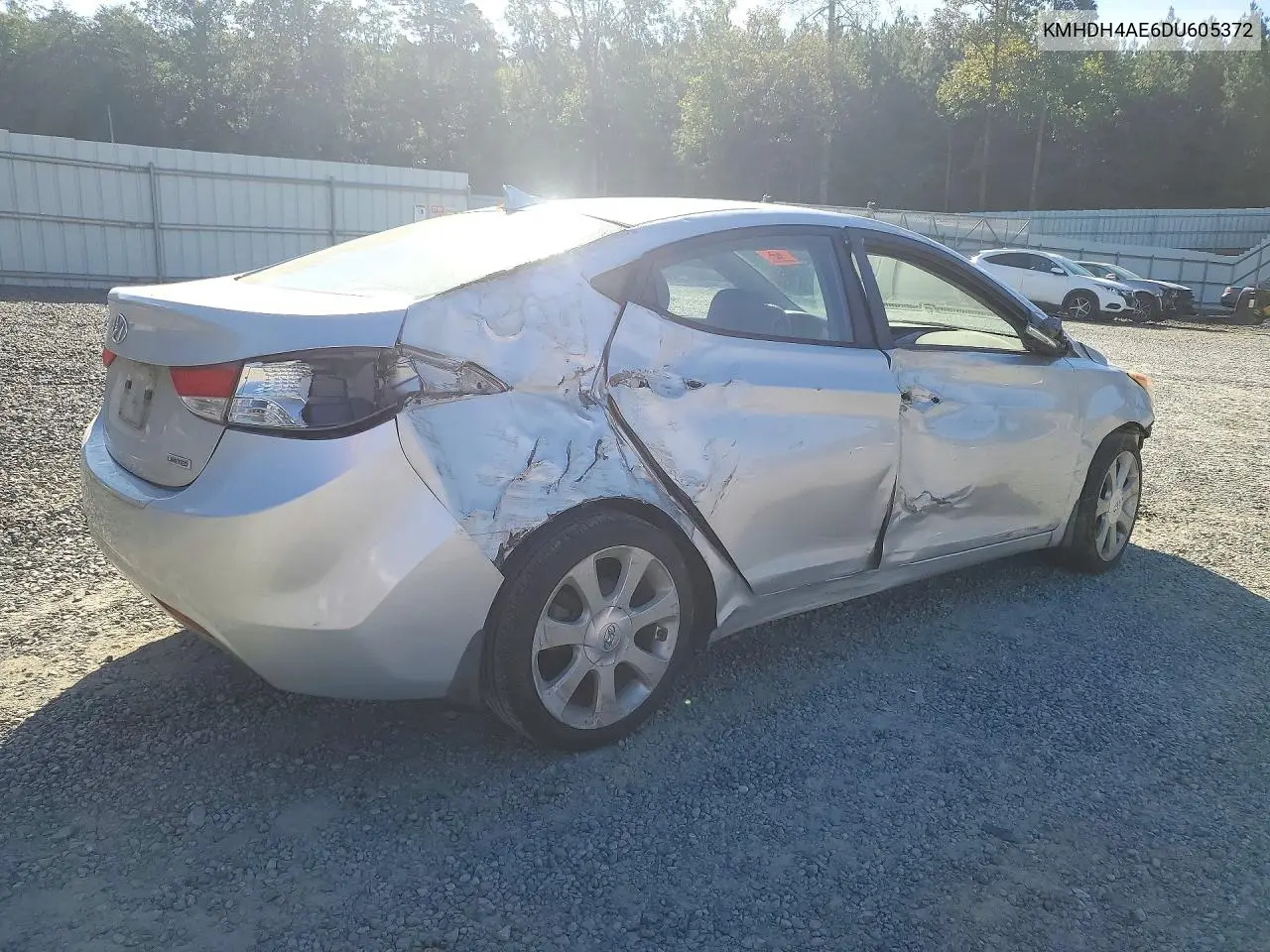 2013 HYUNDAI ELANTRA VIN KMHDH4AE6DU605372 — фото 3