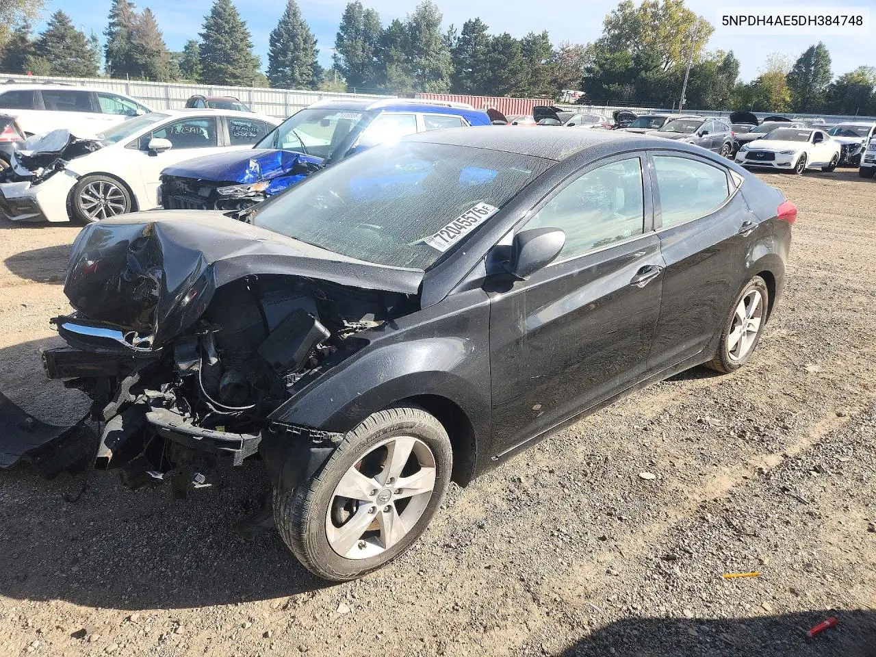 HYUNDAI ELANTRA 2013, VIN 5NPDH4AE5DH384748