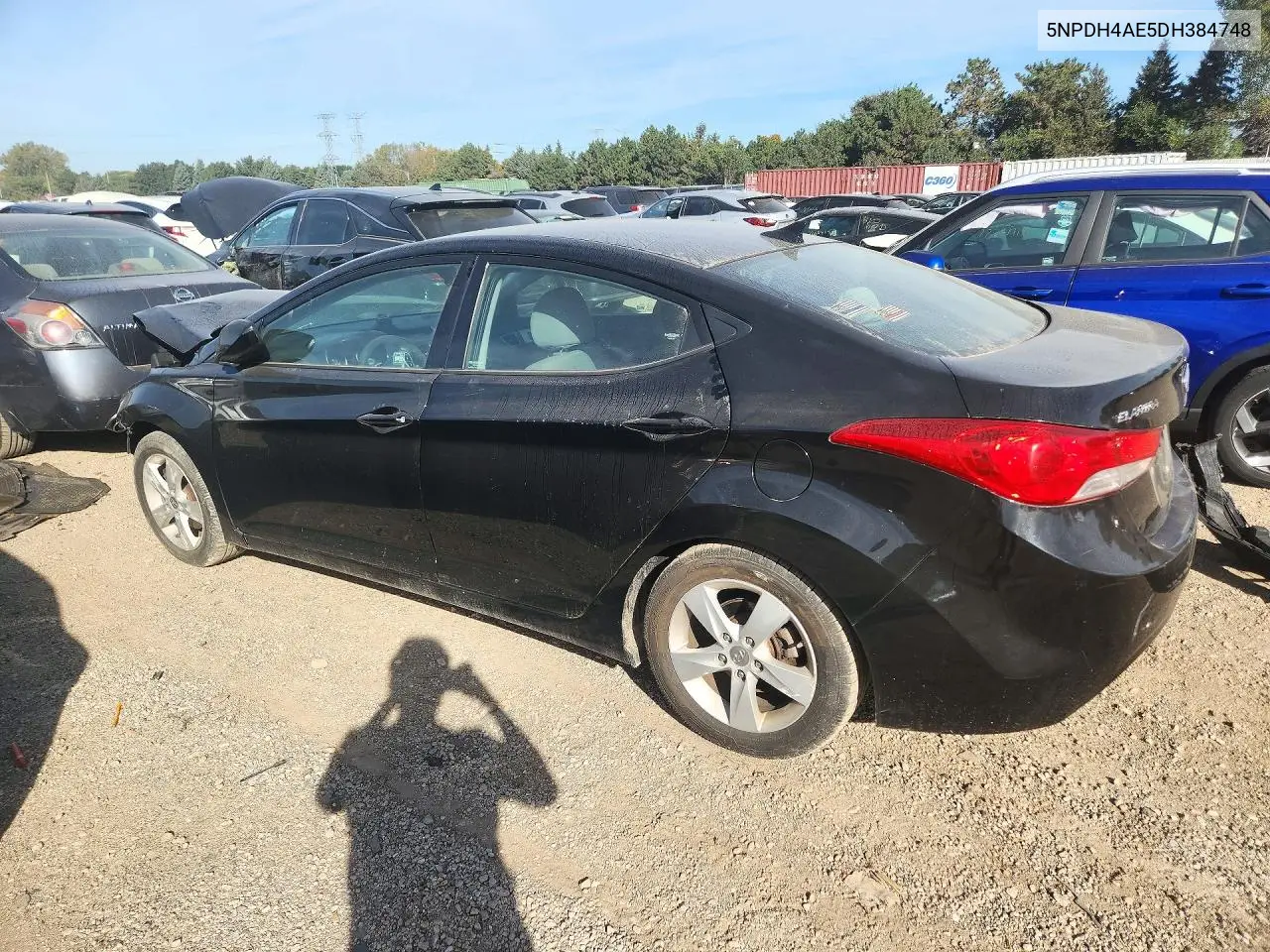 2013 HYUNDAI ELANTRA VIN 5NPDH4AE5DH384748 — фото 2