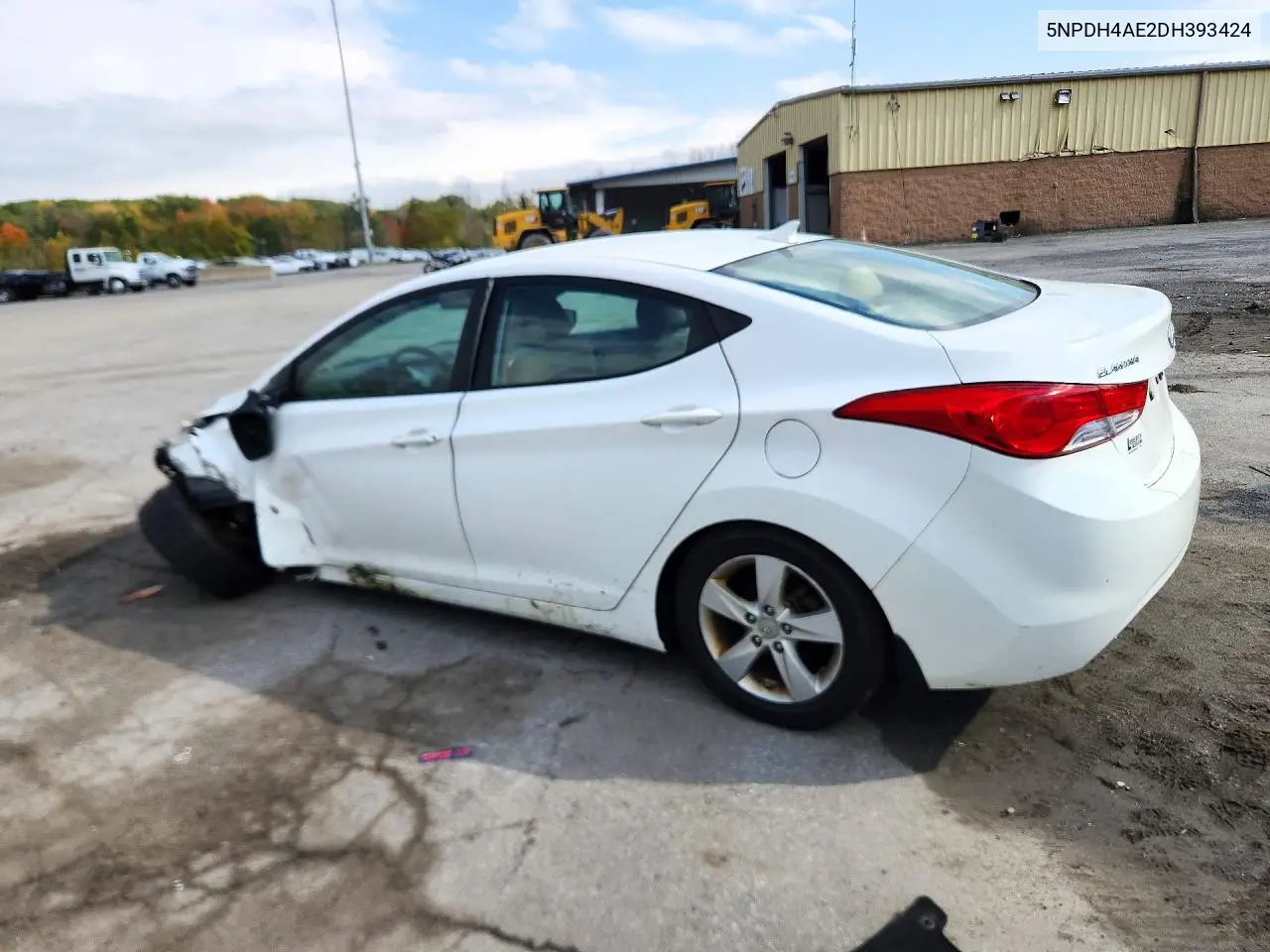 2013 HYUNDAI ELANTRA VIN 5NPDH4AE2DH393424 — фото 2