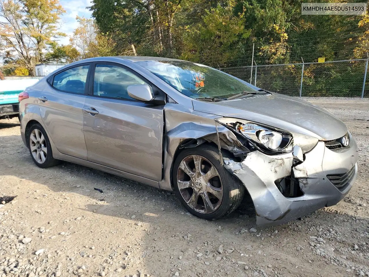 2013 HYUNDAI ELANTRA VIN KMHDH4AE5DU514593 — фото 4