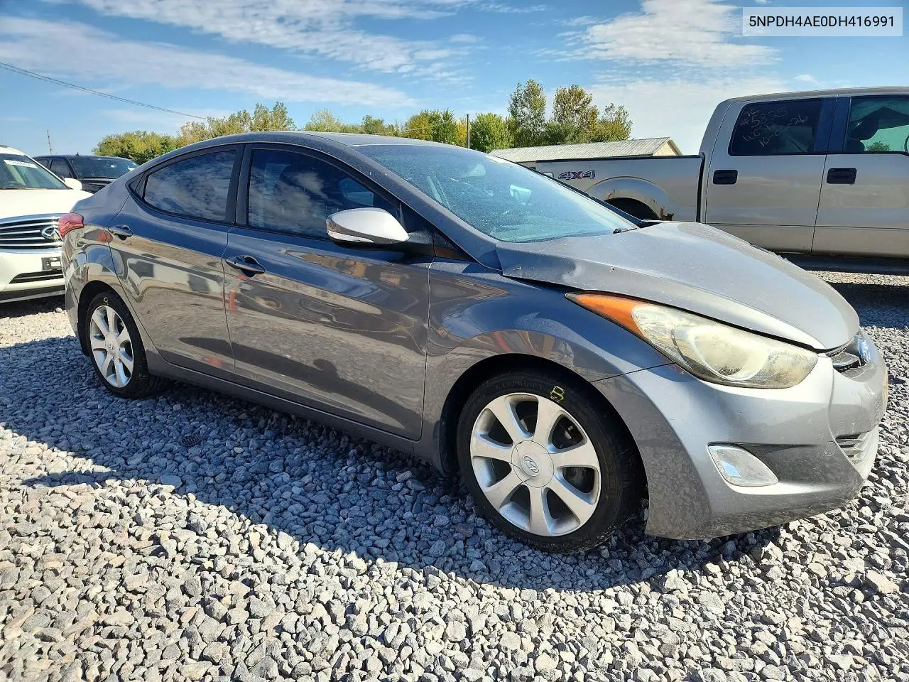 2013 HYUNDAI ELANTRA VIN 5NPDH4AE0DH416991 — фото 4