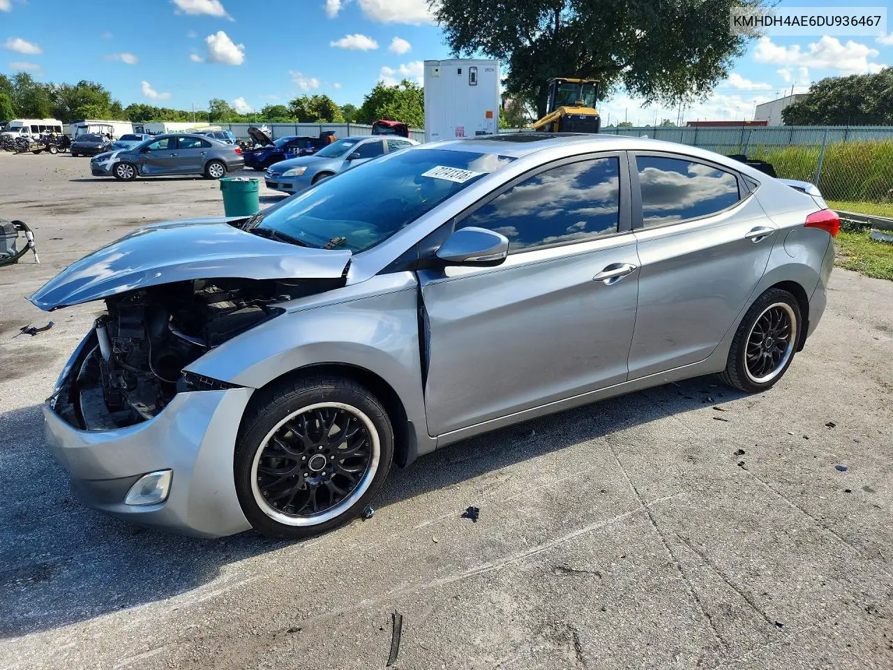 HYUNDAI ELANTRA 2013, VIN KMHDH4AE6DU936467