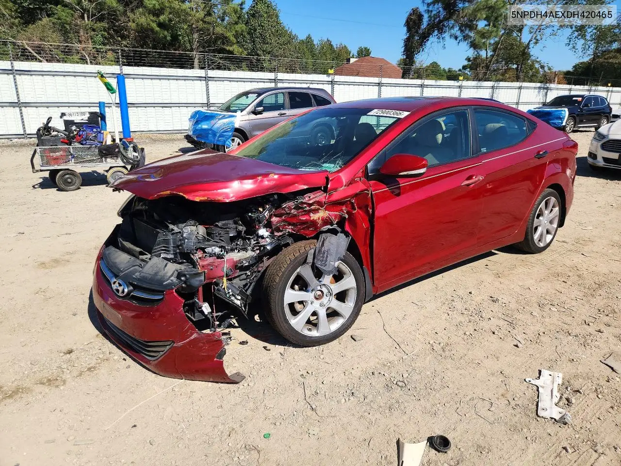 HYUNDAI ELANTRA 2013, VIN 5NPDH4AEXDH420465