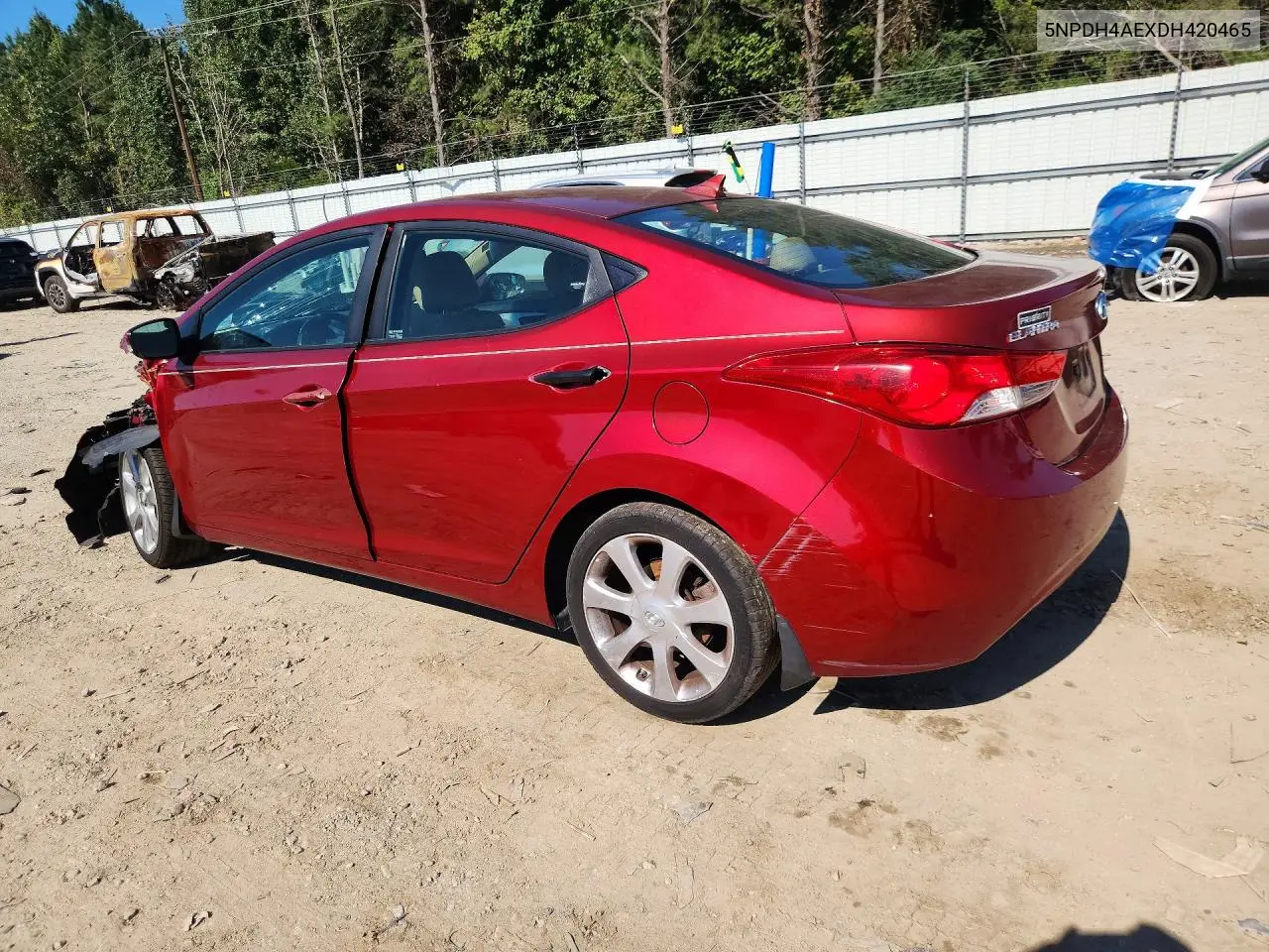 2013 HYUNDAI ELANTRA VIN 5NPDH4AEXDH420465 — фото 2
