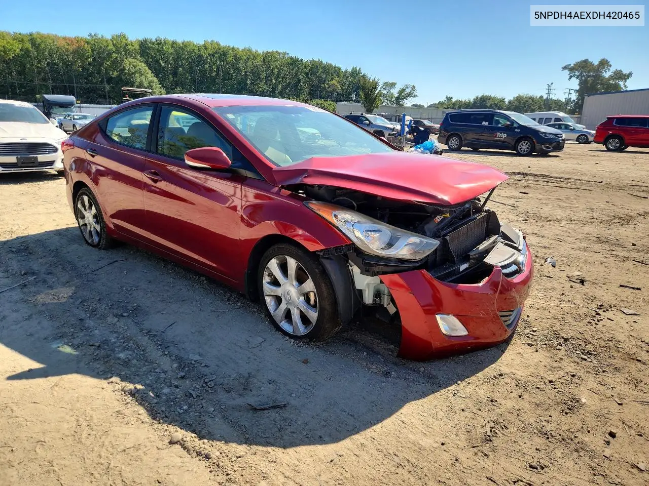2013 HYUNDAI ELANTRA VIN 5NPDH4AEXDH420465 — фото 4