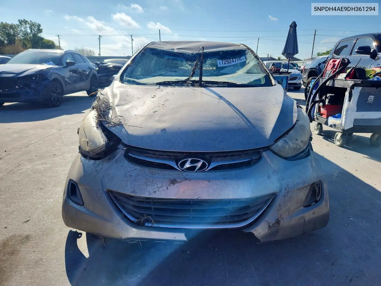 2013 HYUNDAI ELANTRA VIN 5NPDH4AE9DH361294 — фото 5
