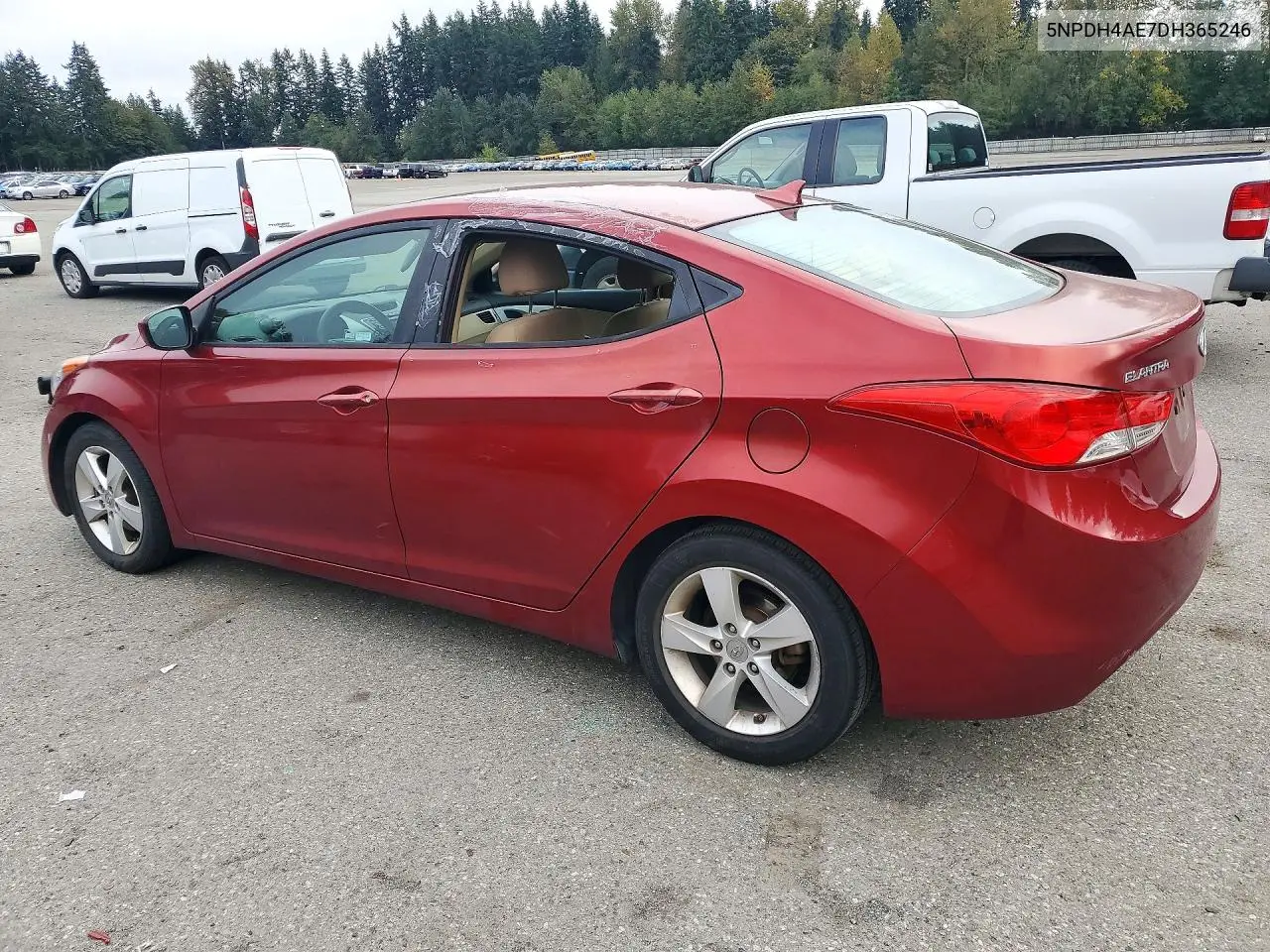 2013 HYUNDAI ELANTRA VIN 5NPDH4AE7DH365246 — фото 2