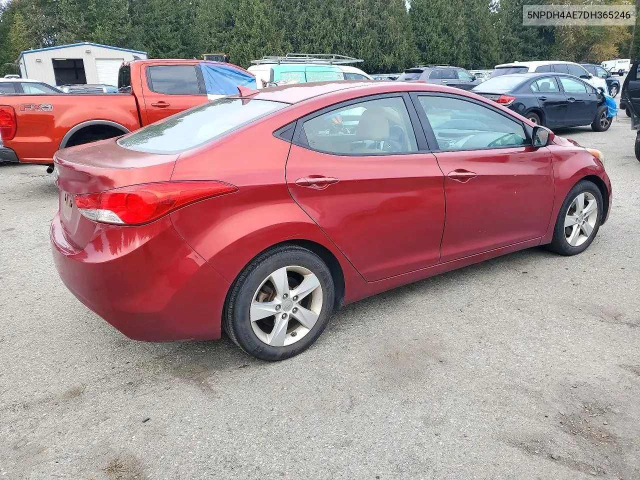 2013 HYUNDAI ELANTRA VIN 5NPDH4AE7DH365246 — фото 3