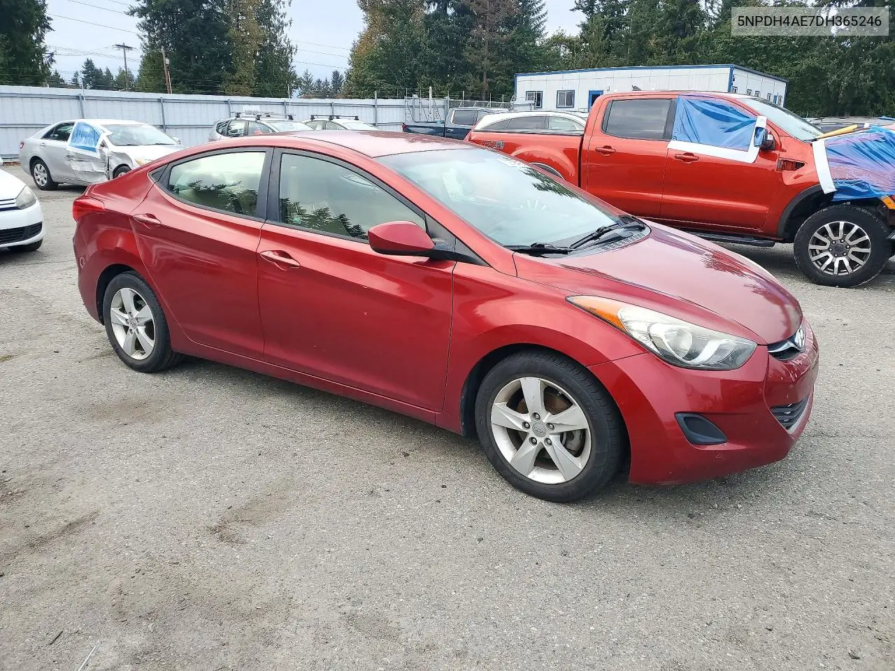 2013 HYUNDAI ELANTRA VIN 5NPDH4AE7DH365246 — фото 4