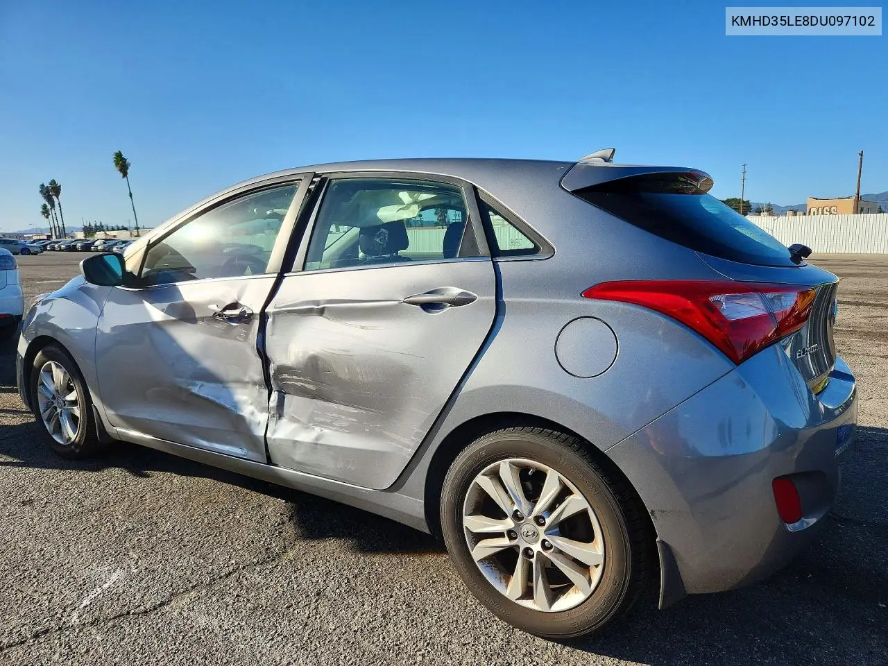 2013 HYUNDAI ELANTRA VIN KMHD35LE8DU097102 — фото 2