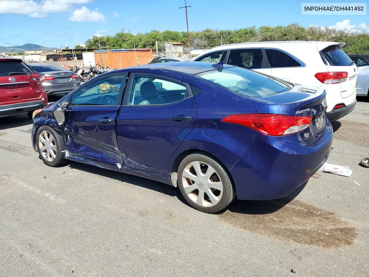 2013 HYUNDAI ELANTRA VIN 5NPDH4AE7DH441452 — фото 2