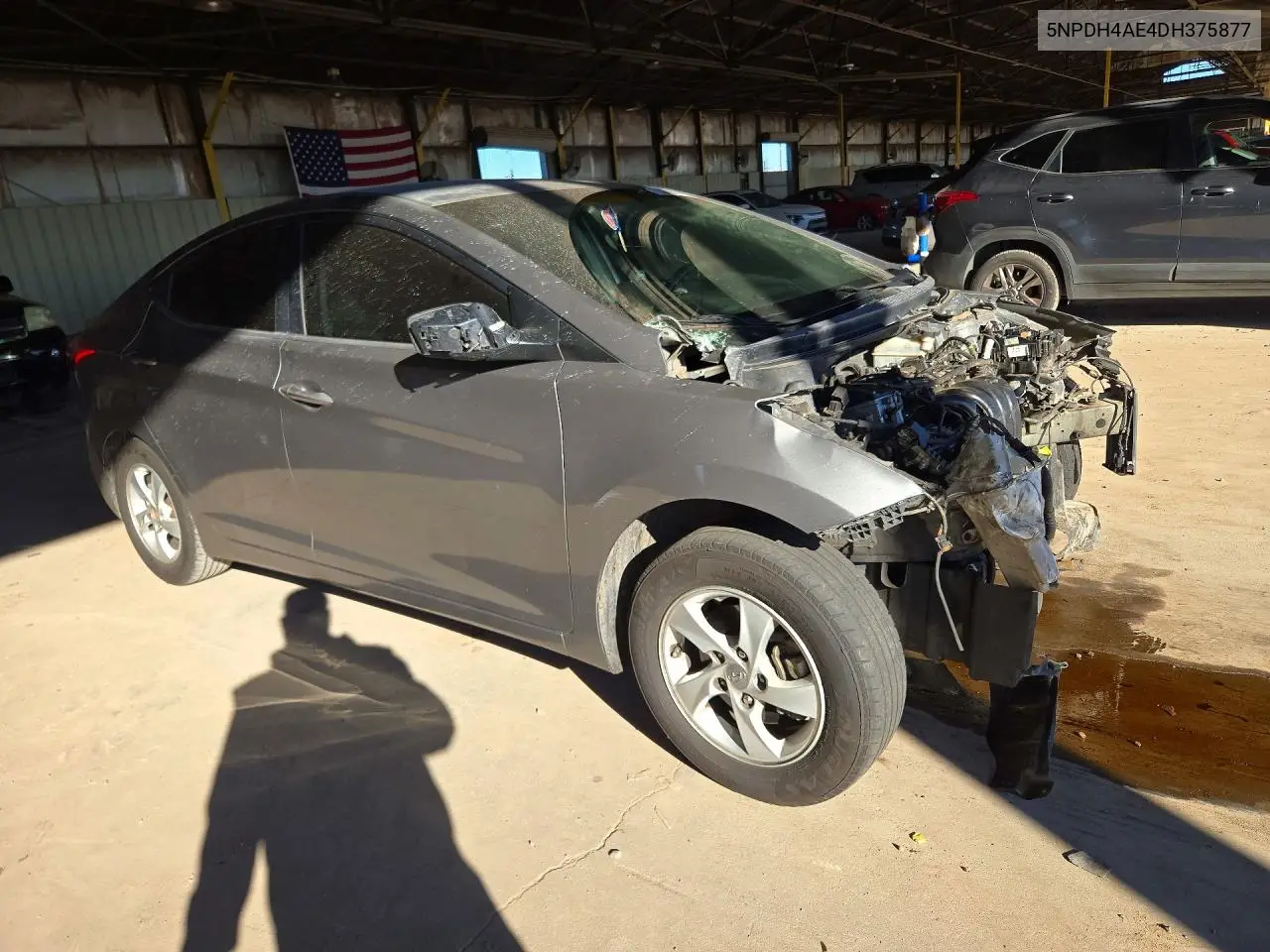 2013 HYUNDAI ELANTRA VIN 5NPDH4AE4DH375877 — фото 4