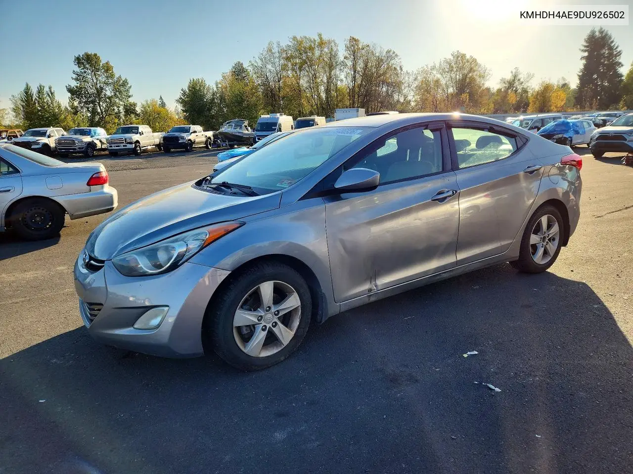 HYUNDAI ELANTRA 2013, VIN KMHDH4AE9DU926502