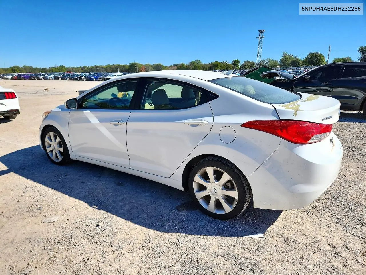2013 HYUNDAI ELANTRA VIN 5NPDH4AE6DH232266 — фото 2