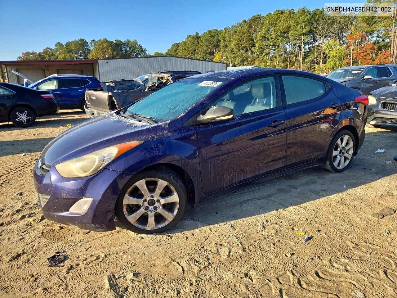 HYUNDAI ELANTRA 2013, VIN 5NPDH4AE8DH421002