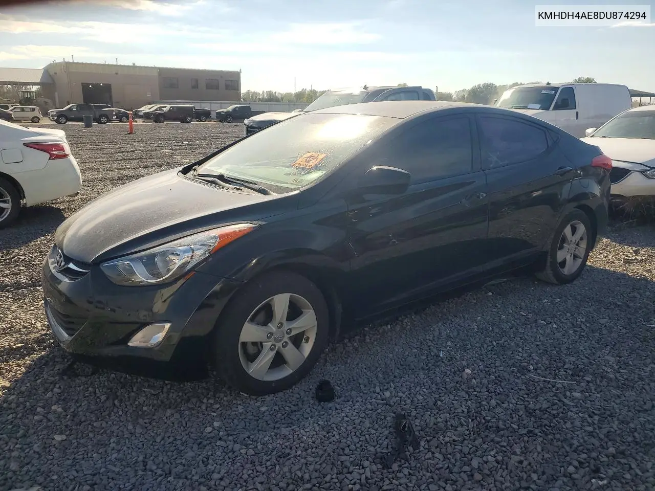 HYUNDAI ELANTRA 2013, VIN KMHDH4AE8DU874294