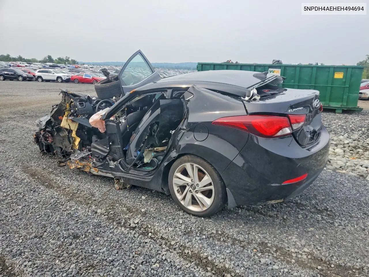 2014 HYUNDAI ELANTRA VIN 5NPDH4AE8EH494694 — фото 2