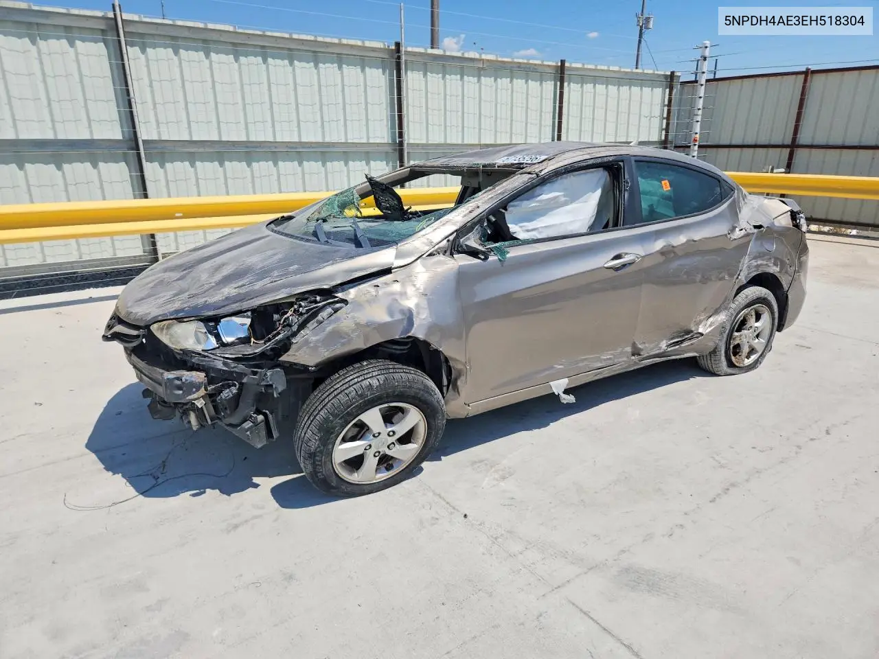 HYUNDAI ELANTRA 2014, VIN 5NPDH4AE3EH518304