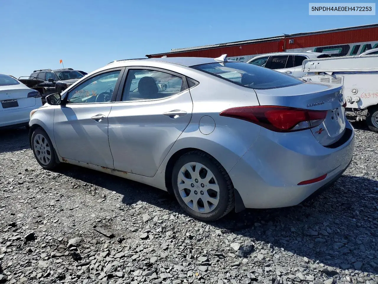 2014 HYUNDAI ELANTRA VIN 5NPDH4AE0EH472253 — фото 2