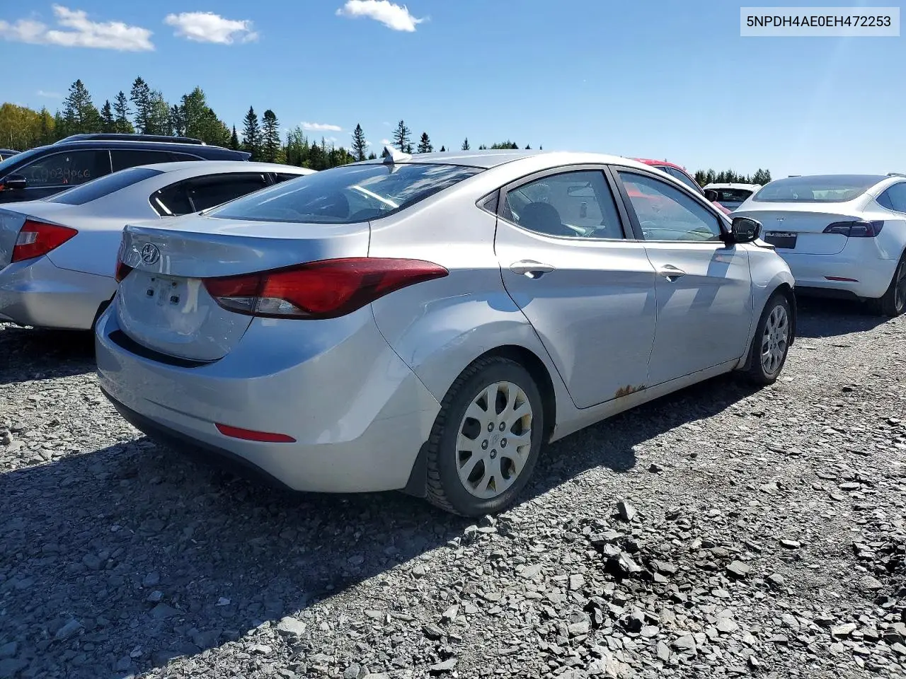 2014 HYUNDAI ELANTRA VIN 5NPDH4AE0EH472253 — фото 3