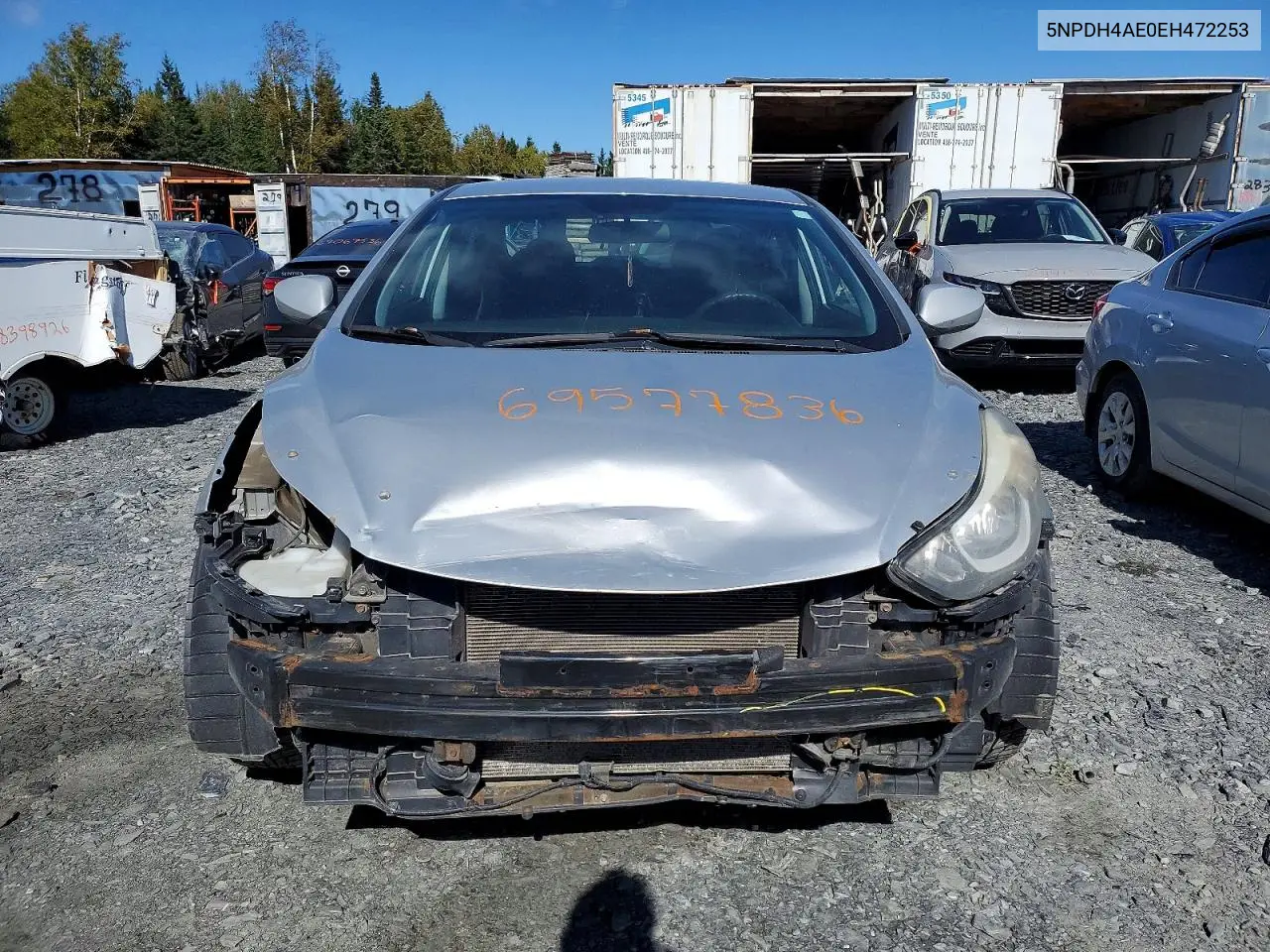 2014 HYUNDAI ELANTRA VIN 5NPDH4AE0EH472253 — фото 5