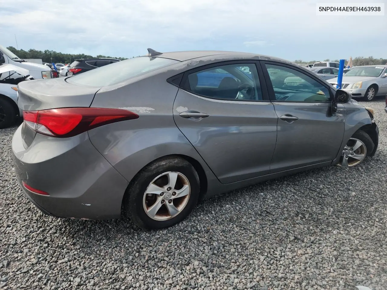 2014 HYUNDAI ELANTRA VIN 5NPDH4AE9EH463938 — фото 3