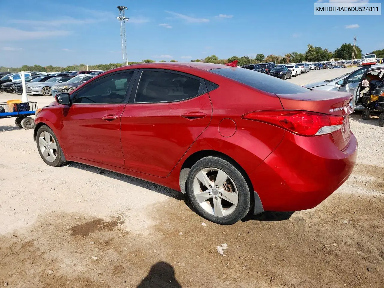 2014 HYUNDAI ELANTRA VIN KMHDH4AE6DU524811 — фото 2