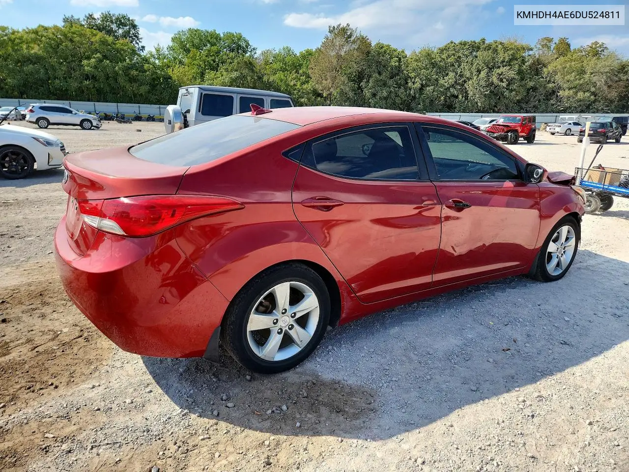 2014 HYUNDAI ELANTRA VIN KMHDH4AE6DU524811 — фото 3
