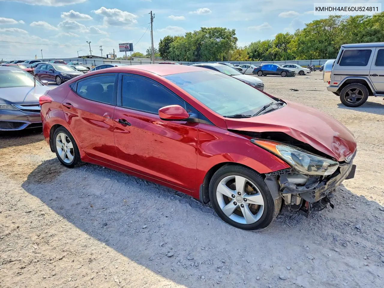 2014 HYUNDAI ELANTRA VIN KMHDH4AE6DU524811 — фото 4