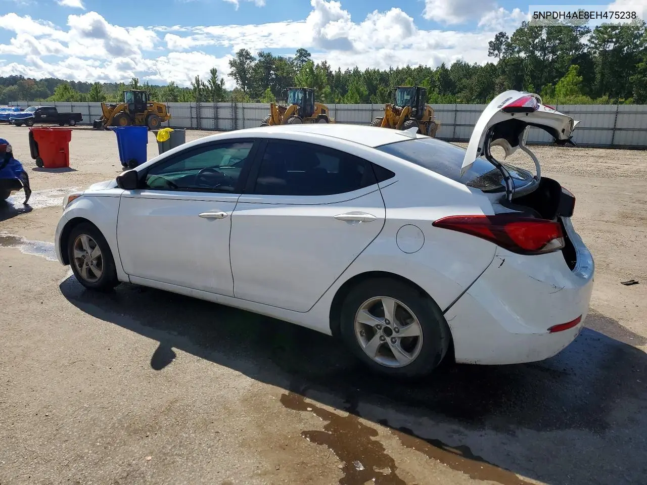 2014 HYUNDAI ELANTRA VIN 5NPDH4AE8EH475238 — фото 2