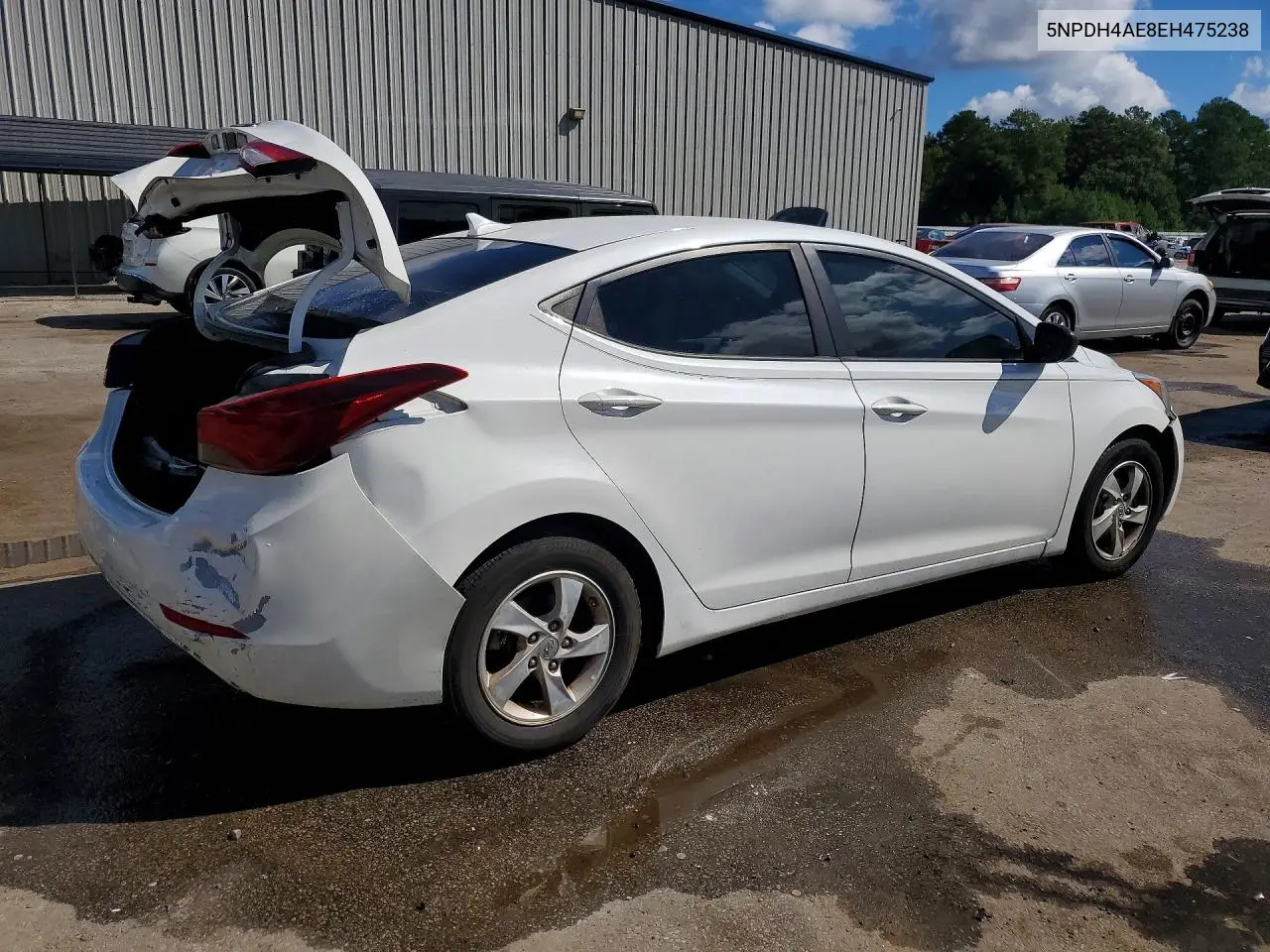 2014 HYUNDAI ELANTRA VIN 5NPDH4AE8EH475238 — фото 3