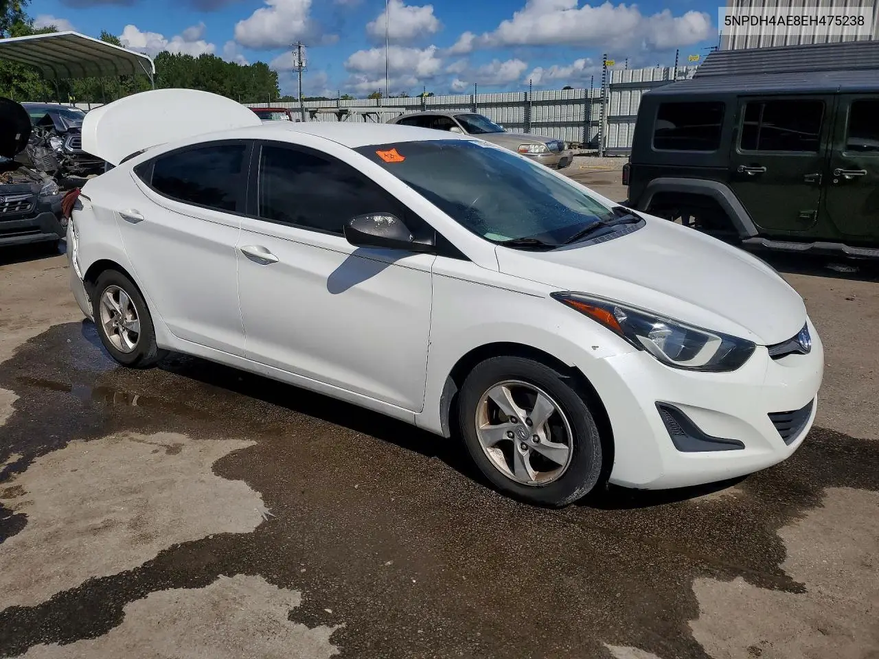 2014 HYUNDAI ELANTRA VIN 5NPDH4AE8EH475238 — фото 4