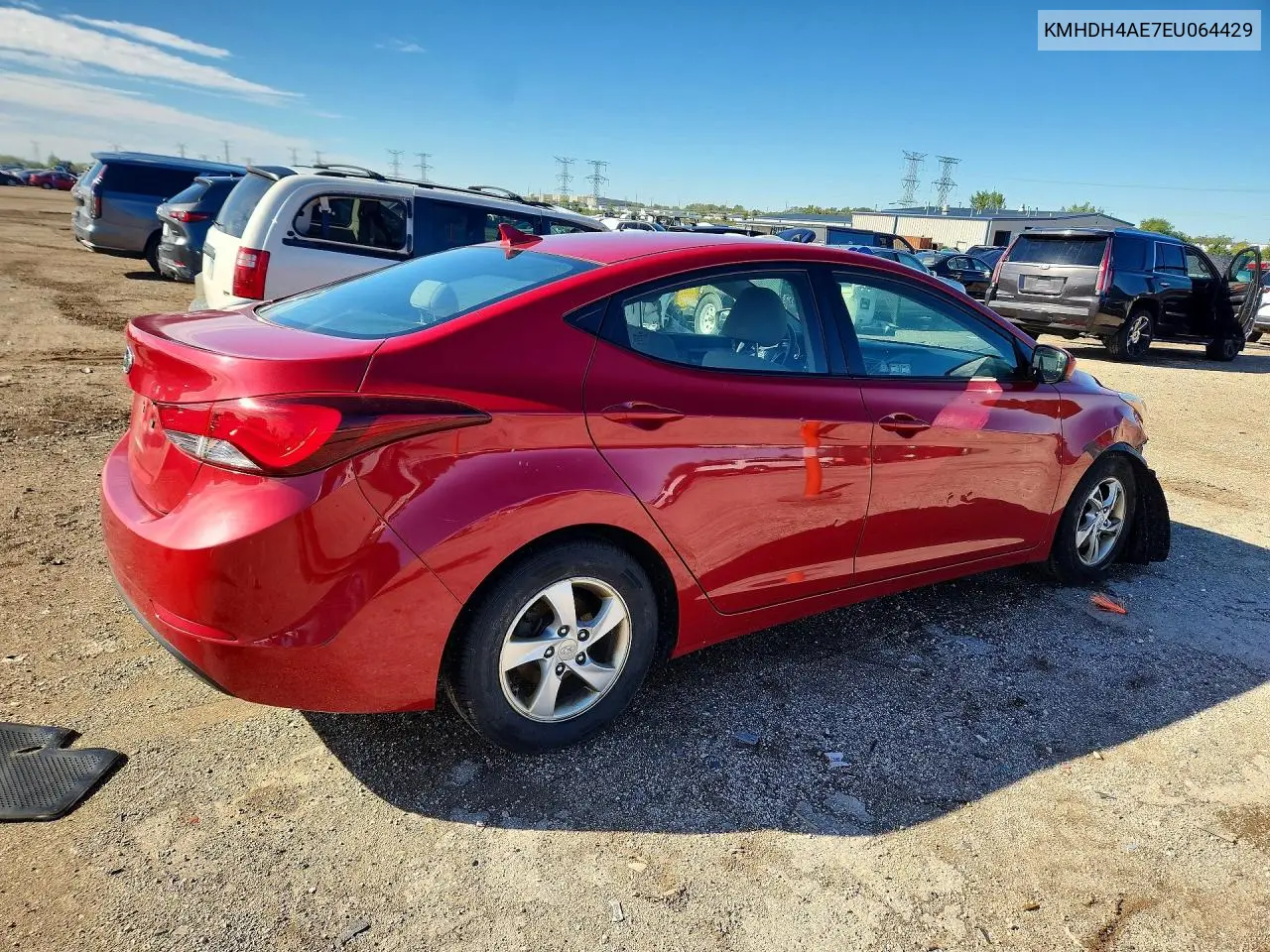 2014 HYUNDAI ELANTRA VIN KMHDH4AE7EU064429 — фото 3