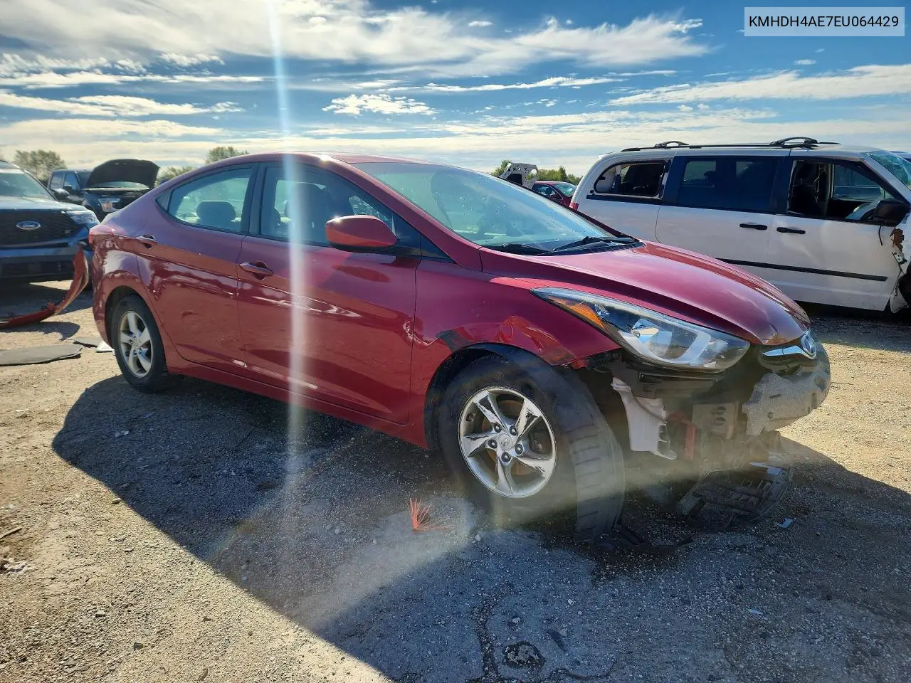 2014 HYUNDAI ELANTRA VIN KMHDH4AE7EU064429 — фото 4