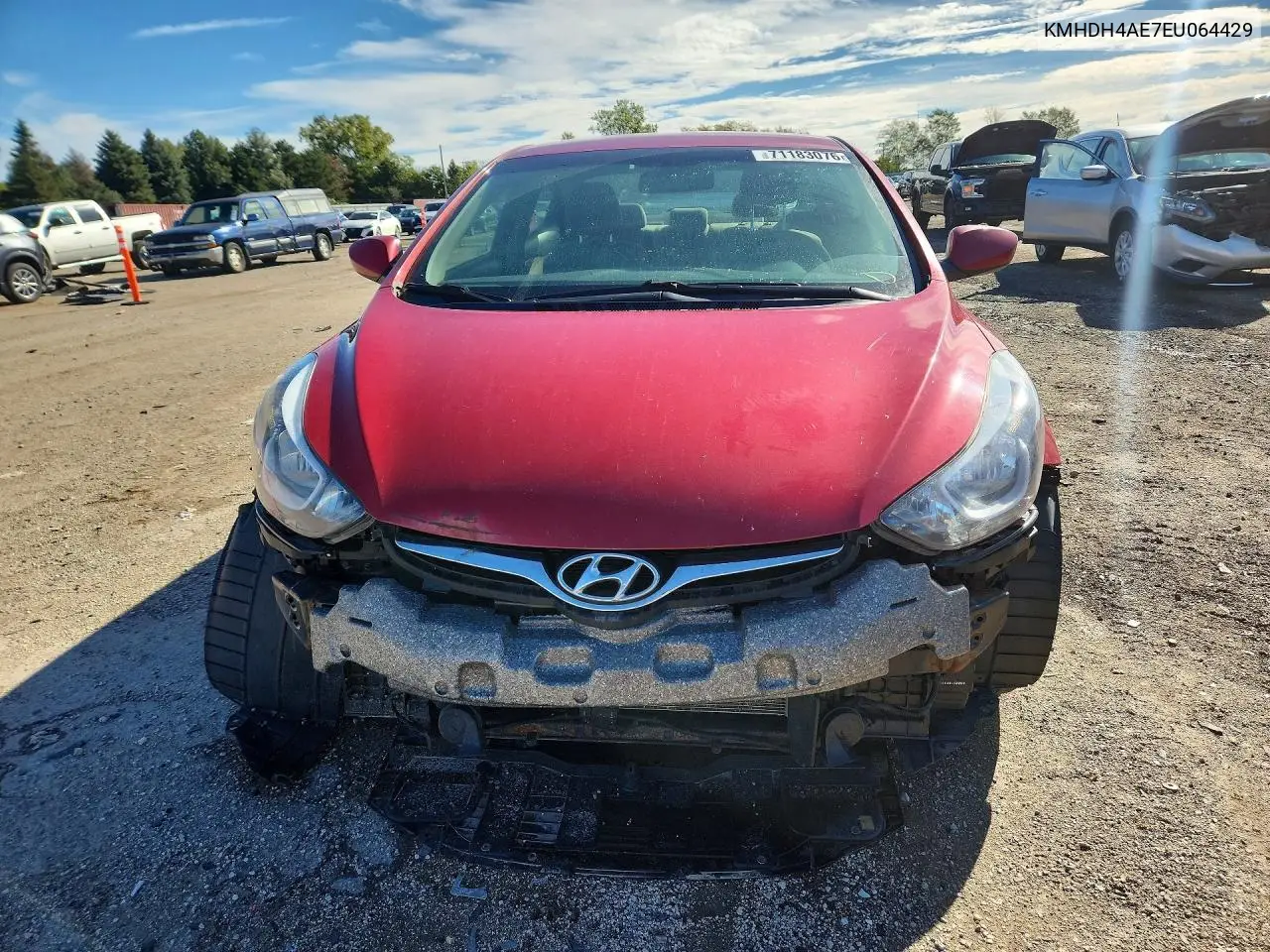 2014 HYUNDAI ELANTRA VIN KMHDH4AE7EU064429 — фото 5