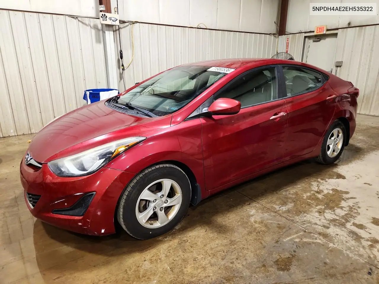 HYUNDAI ELANTRA 2014, VIN 5NPDH4AE2EH535322