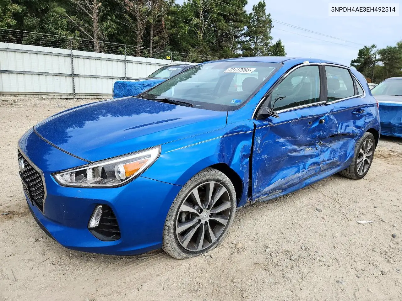 HYUNDAI ELANTRA 2014, VIN 5NPDH4AE3EH492514