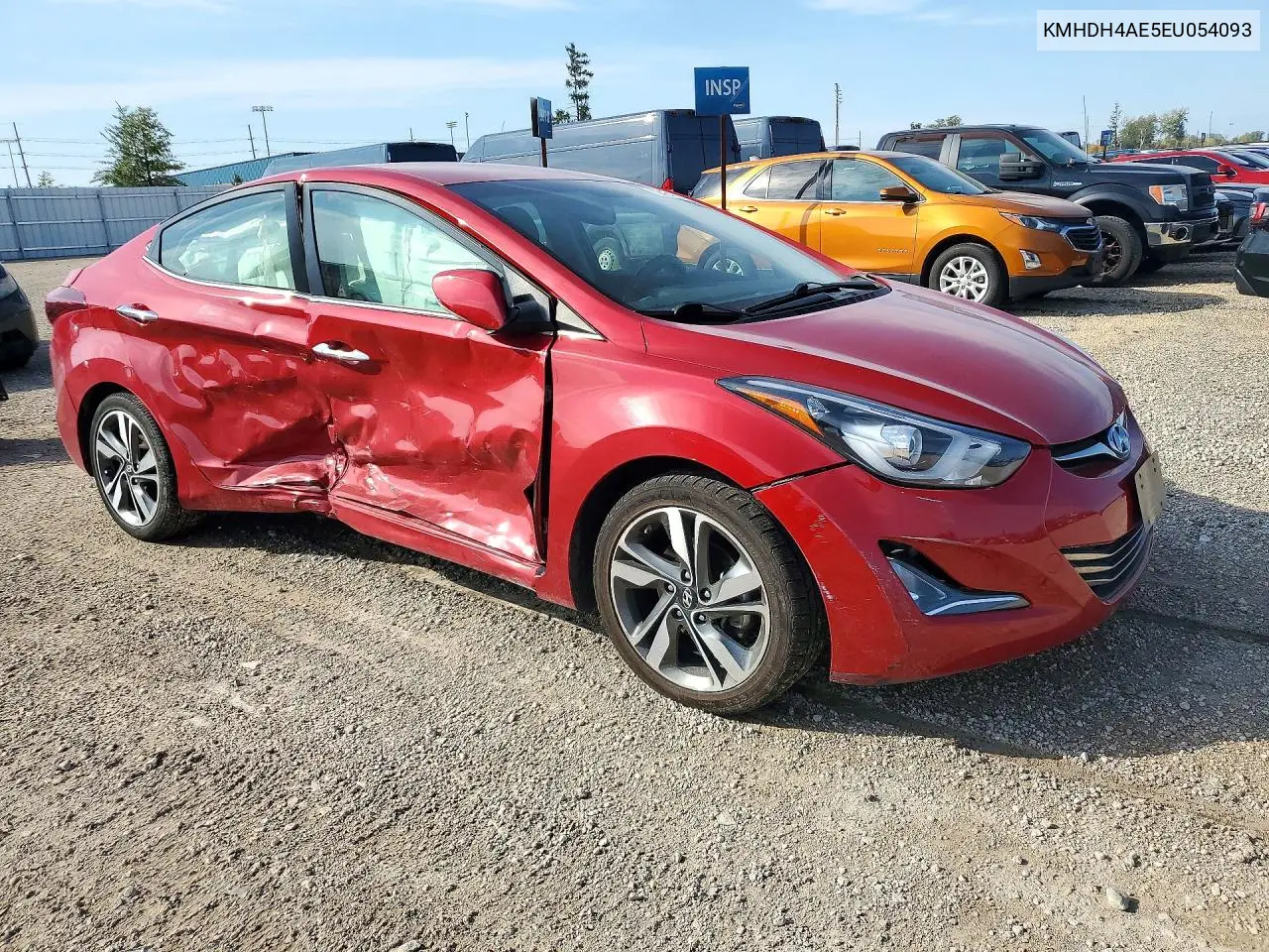 2014 HYUNDAI ELANTRA VIN KMHDH4AE5EU054093 — фото 4