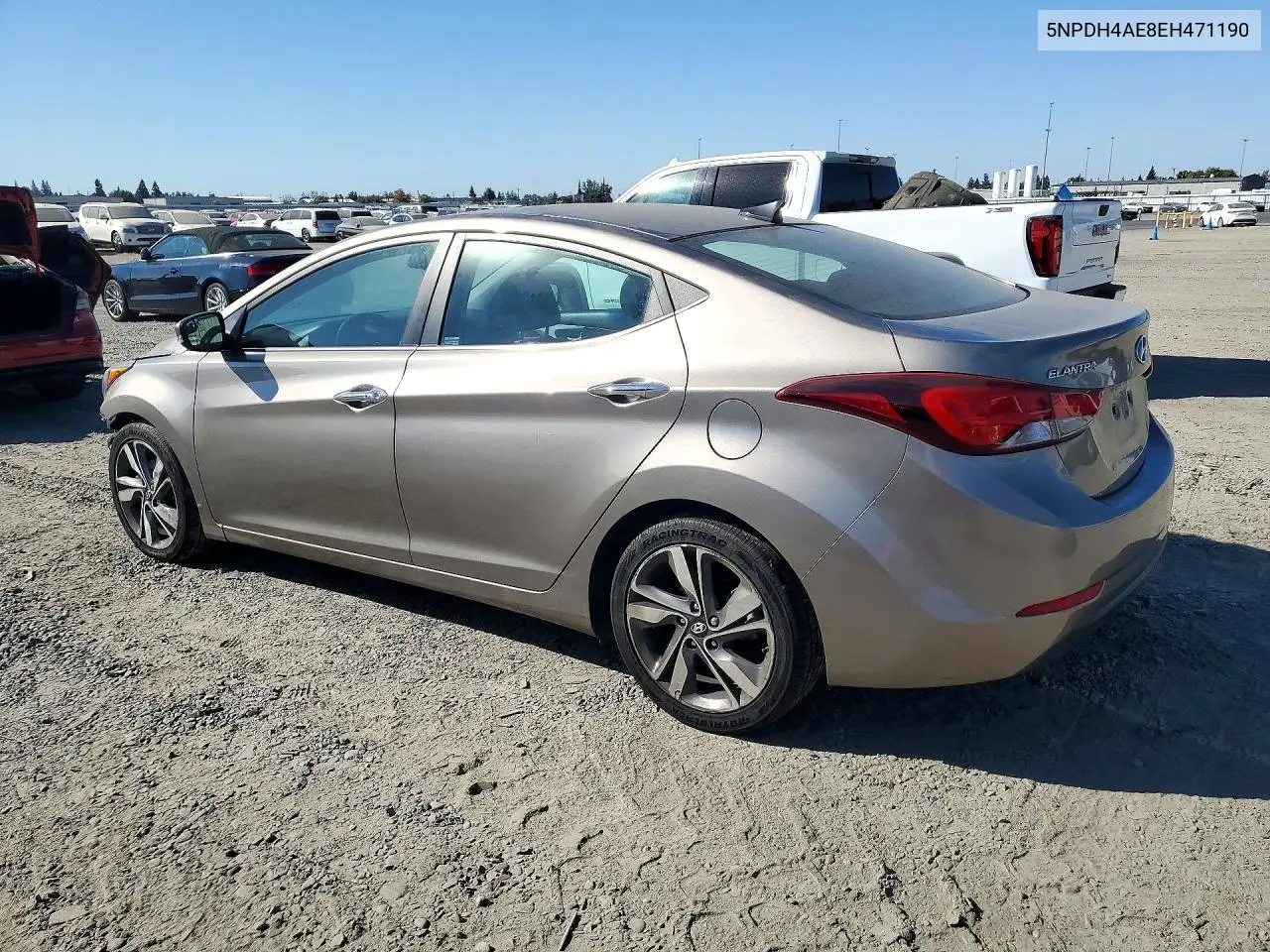 2014 HYUNDAI ELANTRA VIN 5NPDH4AE8EH471190 — фото 2