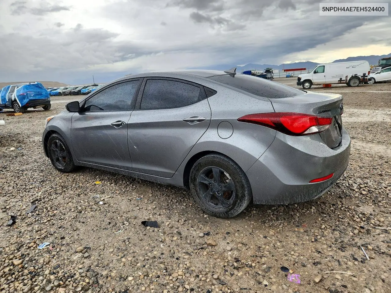 2014 HYUNDAI ELANTRA VIN 5NPDH4AE7EH524400 — фото 2