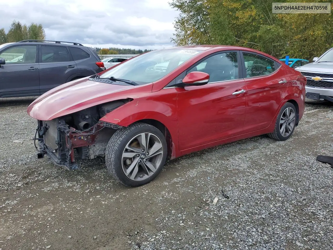 HYUNDAI ELANTRA 2014, VIN 5NPDH4AE2EH470598