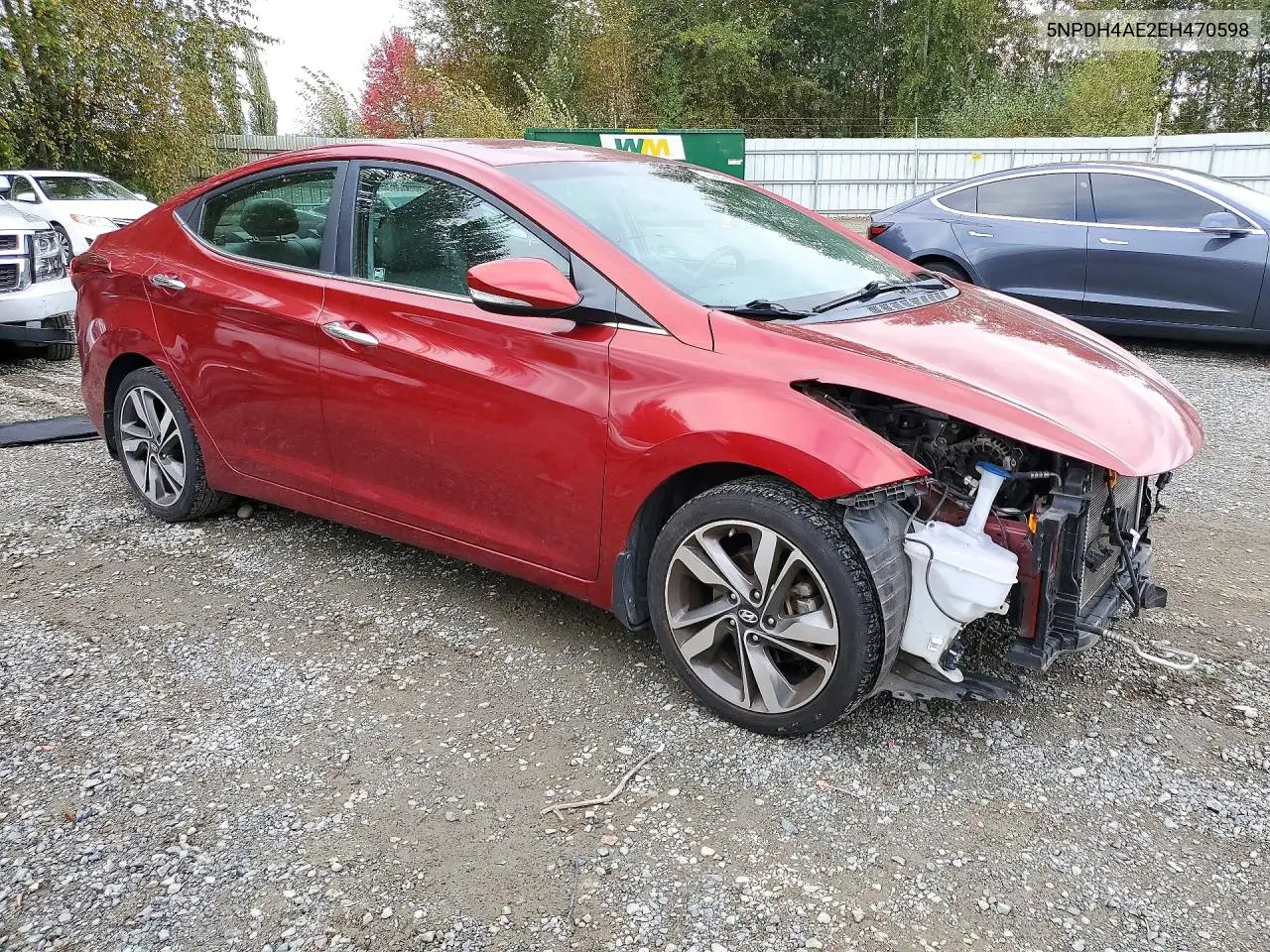 2014 HYUNDAI ELANTRA VIN 5NPDH4AE2EH470598 — фото 4
