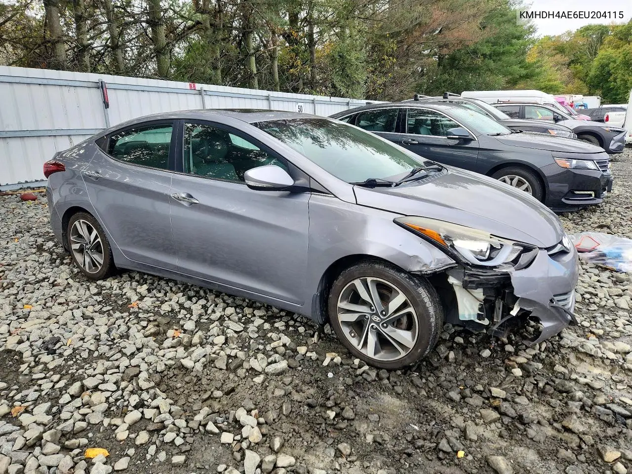 2014 HYUNDAI ELANTRA VIN KMHDH4AE6EU204115 — фото 4