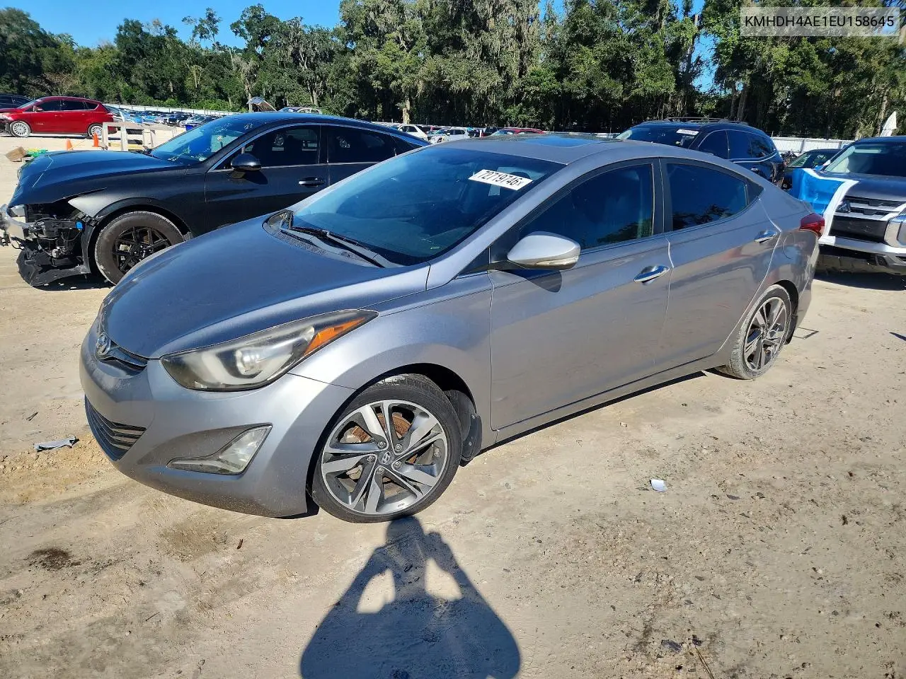 HYUNDAI ELANTRA 2014, VIN KMHDH4AE1EU158645