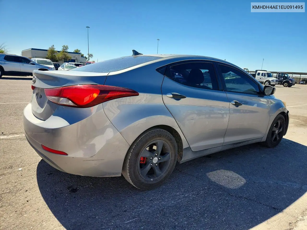 2014 HYUNDAI ELANTRA VIN KMHDH4AE1EU091495 — фото 3